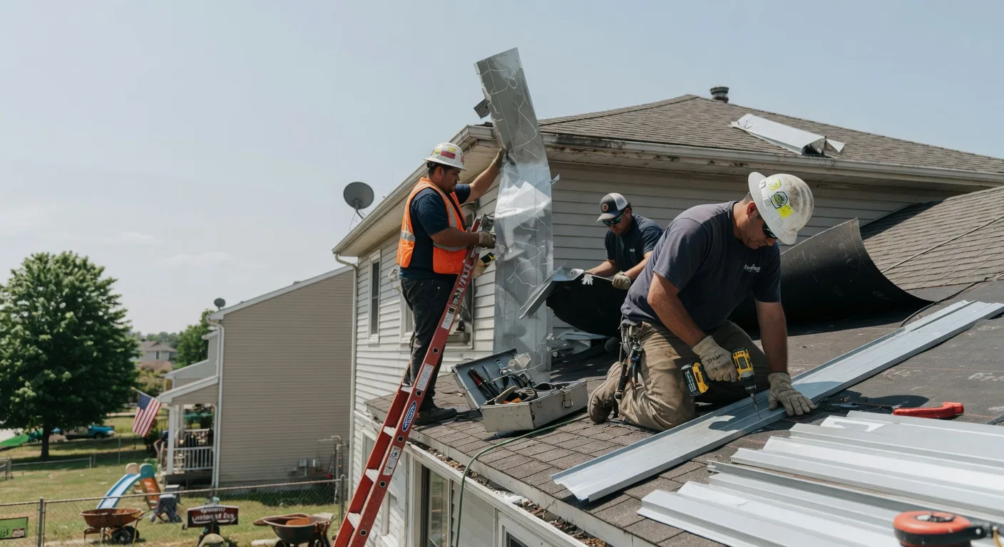 Storm Damage Metal Roof Repair in Reynoldsville, WV